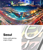 [Bundle] Galaxy S26 Ultra | Fusion Design Magnetic - Galaxy S26 Ultra | Fusion Design Magnetic - Seoul city nightscape above a color-shifting, iridescent phone case texture.
