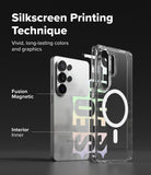 [Bundle] Galaxy S26 Ultra | Fusion Design Magnetic - Galaxy S26 Ultra | Fusion Design Magnetic - Clear phone case with magnetic ring and printed design next to a phone.