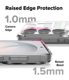 Galaxy S26 Ultra Case | Fusion Design Magnetic - Clear phone case showing 1.0mm camera edge and 1.5mm screen bezel protection.
