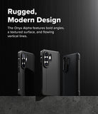 [Bundle] Galaxy S26 Ultra | Onyx α Magnetic - Three black rugged phone cases with textured surfaces displayed against a dark, vertical-lined background.