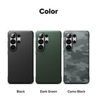 Galaxy S26 Ultra Case | Onyx - Three Galaxy S26 Ultra cases in black, dark green, and camo black arranged side-by-side.
