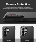 Galaxy S26 Ultra Case | Onyx Magnetic - Comparison showing precise camera module coverage versus a standard case.