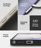 Galaxy S26 Ultra Case | Silicone Magnetic - Collage showing button coverage, embedded magnets, and precise port cutouts.