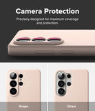Galaxy S26 Ultra Case | Silicone Magnetic - Comparison showing Ringke case camera coverage versus a standard case.