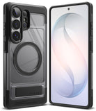 Galaxy S26 Ultra Case | UX Magnetic - Black protective case with magnetic ring and kickstand on a Galaxy S26 Ultra.