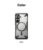 Galaxy S26 Case | Fusion-X Magnetic - Black protective phone case with a clear back and integrated magnetic ring.