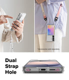 Galaxy S26 Case | Fusion Card - Clear phone case with card slot, dual strap holes, and various wearable strap options.