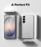 Galaxy S26 Case | Fusion Matte - Multiple views of a smartphone in a clear matte case on a white background.