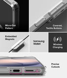 Galaxy S26 Case | Fusion Magnetic Matte - Features micro-dot pattern, tactile buttons, magnets, and precise port cutouts.