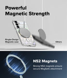 [Bundle] Galaxy S26 | Fusion Design Magnetic - Galaxy S26 | Fusion Design Magnetic - A clear phone case holding a magnetic disc while a separate disc falls away.