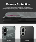 [Bundle] Galaxy S26 | Onyx - Comparison showing Ringke case camera coverage versus a standard case design.