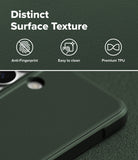 [Bundle] Galaxy S26 | Onyx - Dark green phone case with textured surface, highlighting anti-fingerprint, easy-clean, and TPU features.