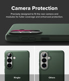 [Bundle] Galaxy S26 | Onyx - Comparison showing Ringke case camera coverage versus a standard case with exposed edges.