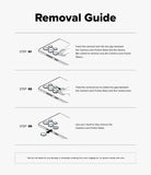 Galaxy S26 Plus / S26 | Camera Lens Frame Glass - Galaxy S26 Plus / S26 - Three-step illustrated guide showing how to use a tool to remove camera lens frame glass.
