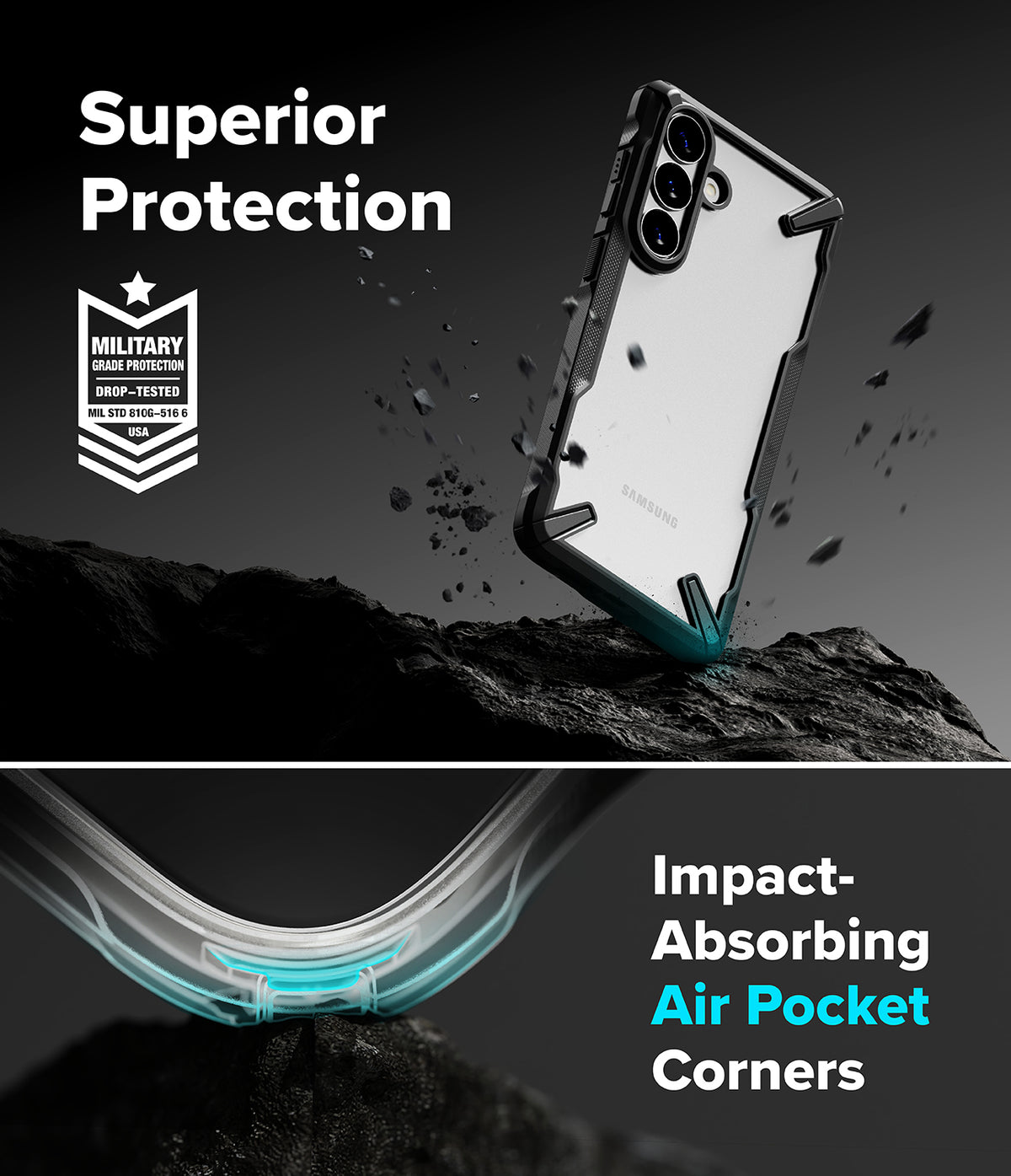 Galaxy S26 Plus Case | Fusion-X - Protective phone case with air-cushioned corners and military-grade drop protection.