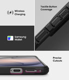 Galaxy S26 Plus Case | Fusion-X - Close-up of phone case features including tactile buttons, wireless charging, and precise port cutouts.