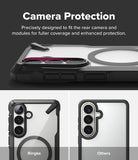 Galaxy S26 Plus Case | Fusion-X Magnetic - Comparison showing Ringke case camera coverage versus a standard case.
