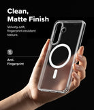 [Bundle] Galaxy S26 Plus | Fusion Magnetic - Hand holding a clear, matte Galaxy S26 Plus case with a magnetic ring on the back.