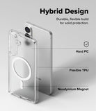 Galaxy S26 Plus Case | Fusion Magnetic Matte - Exploded view of a phone case showing hard PC, flexible TPU, and magnets.