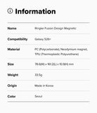 Galaxy S26 Plus Case | Fusion Design Magnetic - Information table listing specifications for the Ringke phone case.
