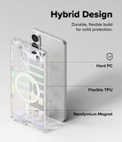 Galaxy S26 Plus Case | Fusion Design Magnetic - Exploded view of a clear phone case showing PC, TPU, and magnet layers.