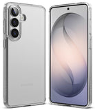 Galaxy S26 Plus Case | Fusion Matte - Front and back view of a smartphone in a clear, matte protective case.
