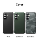 Galaxy S26 Plus Case | Onyx - Three phone cases in black, dark green, and camo black arranged side-by-side.