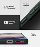 Galaxy S26 Plus Case | Onyx - Features showing wireless charging, Samsung Wallet, covered buttons, and precise port cutouts.