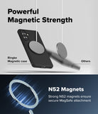 [Bundle] Galaxy S26 Plus | Onyx Magnetic - Bundle Galaxy S26 Plus | Onyx Magnetic - A black phone case holding a magnetic disc securely while another falls away.