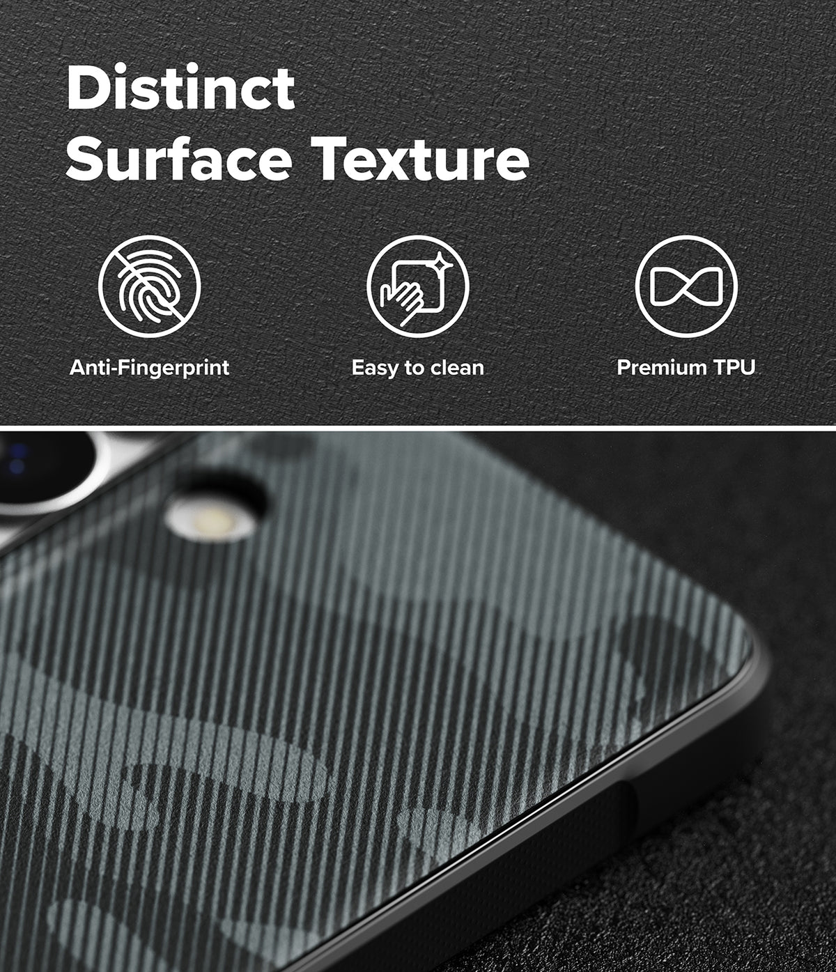 [Bundle] Galaxy S26 Plus | Onyx Magnetic - Textured phone case with anti-fingerprint, easy-clean, and premium TPU features.