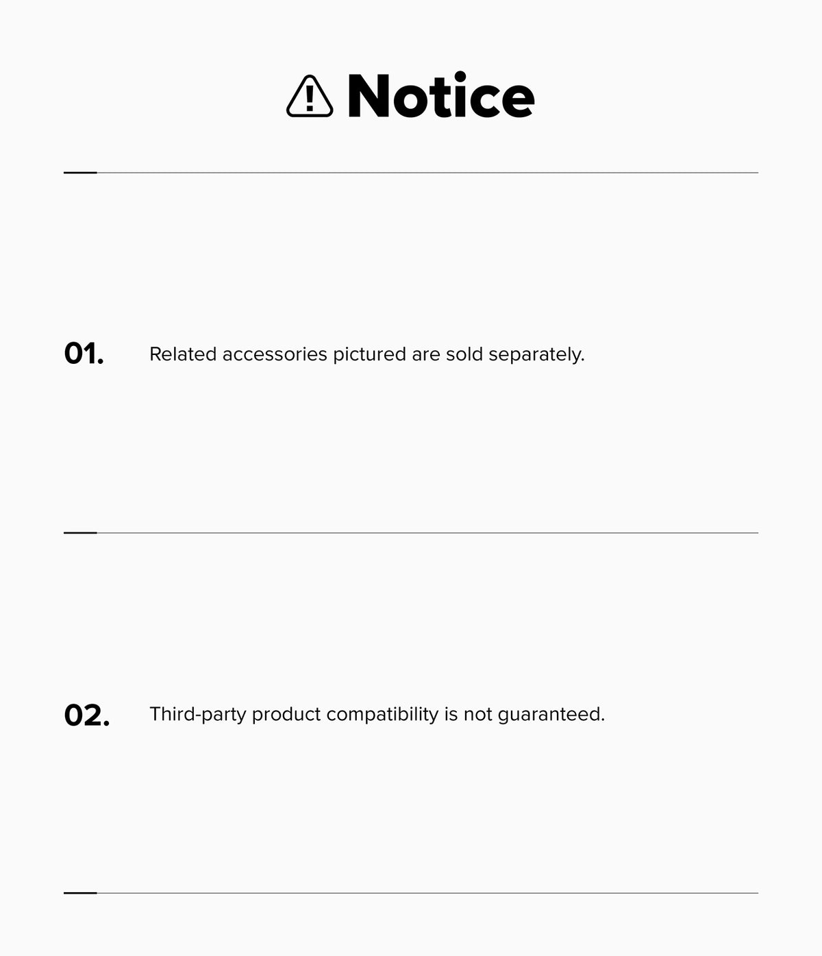 Galaxy S26 Plus Case | Onyx Magnetic - A notice stating accessories are sold separately and third-party compatibility varies.