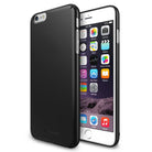 iPhone 6 Plus Case | Slim - Matte black slim case shown from back and front angles on a white iPhone 6 Plus.