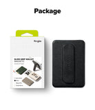 Card Holder | Slide Grip Wallet Magnetic - Black magnetic wallet with a slide grip next to its retail packaging.