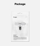 Holder Link Spin - Ringke eco-friendly packaging containing a white strap with a black metal ring attachment.