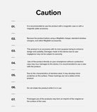 Ringke Smart Ring Magnetic - A list of seven numbered caution points regarding the product's usage and care.