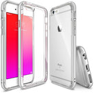iPhone 6s / 6 Case | Frame - Clear protective phone case shown from front, back, and bottom angles on a silver iPhone 6s.