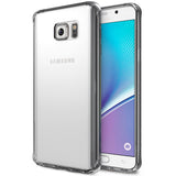 Galaxy Note 5 Case | Fusion - Clear protective phone case with smoke-black edges on a white Samsung Galaxy Note 5.
