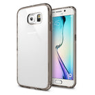 Galaxy S6 Edge [FUSION] - Smoke Black - Transparent smoke black protective case on a white Samsung Galaxy S6 Edge.
