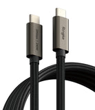 Ringke USB 3.2 Gen 2x2 USB-C Charging Cable - Two braided black USB-C connectors labeled with Ringke, 20Gbps, and 240W.