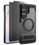 [Bundle] Galaxy S26 Ultra | UX Magnetic - Black magnetic phone case with kickstand and screen protector for Galaxy S26 Ultra.