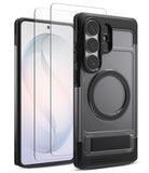 [Bundle] Galaxy S26 Ultra | UX Magnetic - Galaxy S26 Ultra | UX Magnetic - Black magnetic phone case with a built-in kickstand and a clear screen protector.