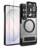 [Bundle] Galaxy S26 Ultra | UX Magnetic - Galaxy S26 Ultra | UX Magnetic - Clear phone case with magnetic ring, kickstand, and camera lens protector overlay.