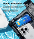 Waterproof Pouch Case | Sling Bag - Smartphone and sunscreen stick inside a protective waterproof pouch floating in water.