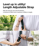 Waterproof Pouch Case | Sling Bag - Person adjusting a black sling bag strap and using a one-touch buckle.