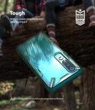 Mi 10 / 10 Pro Case | Fusion-X - A teal phone case with military-grade protection floating in front of a blurred forest background.