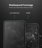 Mi 10T Lite 5G / 10i 5G Screen Protector | Invisible Defender - Mi 10T Lite 5G / 10i 5G Screen Protector - Comparison showing shattered screen protector holding shards versus loose glass.