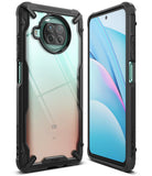 Mi 10T Lite 5G / 10i 5G Case | Fusion-X - Rugged black protective case on a Mi 10T Lite phone showing back and front.