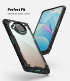 Mi 10T Lite 5G / 10i 5G Case | Fusion-X - Black protective phone case with clear back showing phone and precise cutouts.
