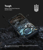 Mi 10T Lite 5G / 10i 5G Case | Fusion-X - Rugged phone case with military-grade drop protection on a dark rocky surface.