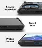 Mi 11 Case | Fusion-X - Close-ups showing camera scratch protection, raised screen bezels, and precise port cutouts.